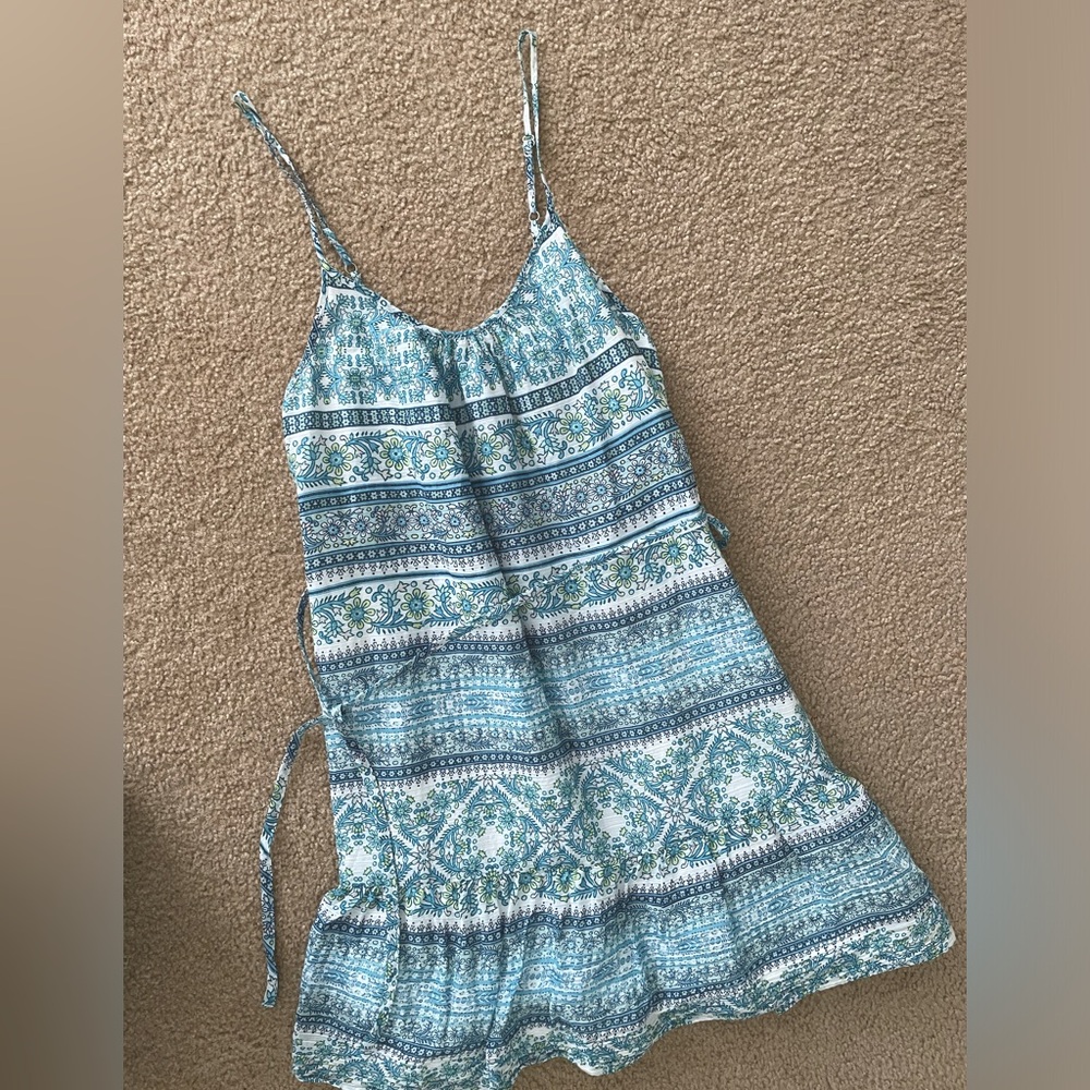LOFT Beach Floral Cover Up Dress with Spaghetti Straps